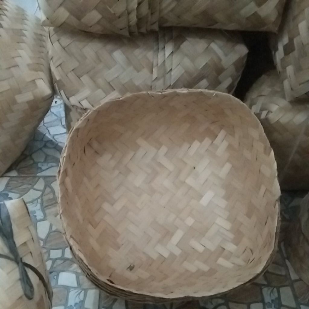 Besek Jumbo 30X30X15 Besek Walet Bakul Bambu Besek Kepang