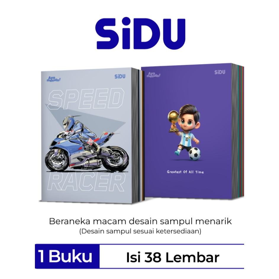 

SIDU BUKU TULIS 38 lembar 1 pack 10 buku