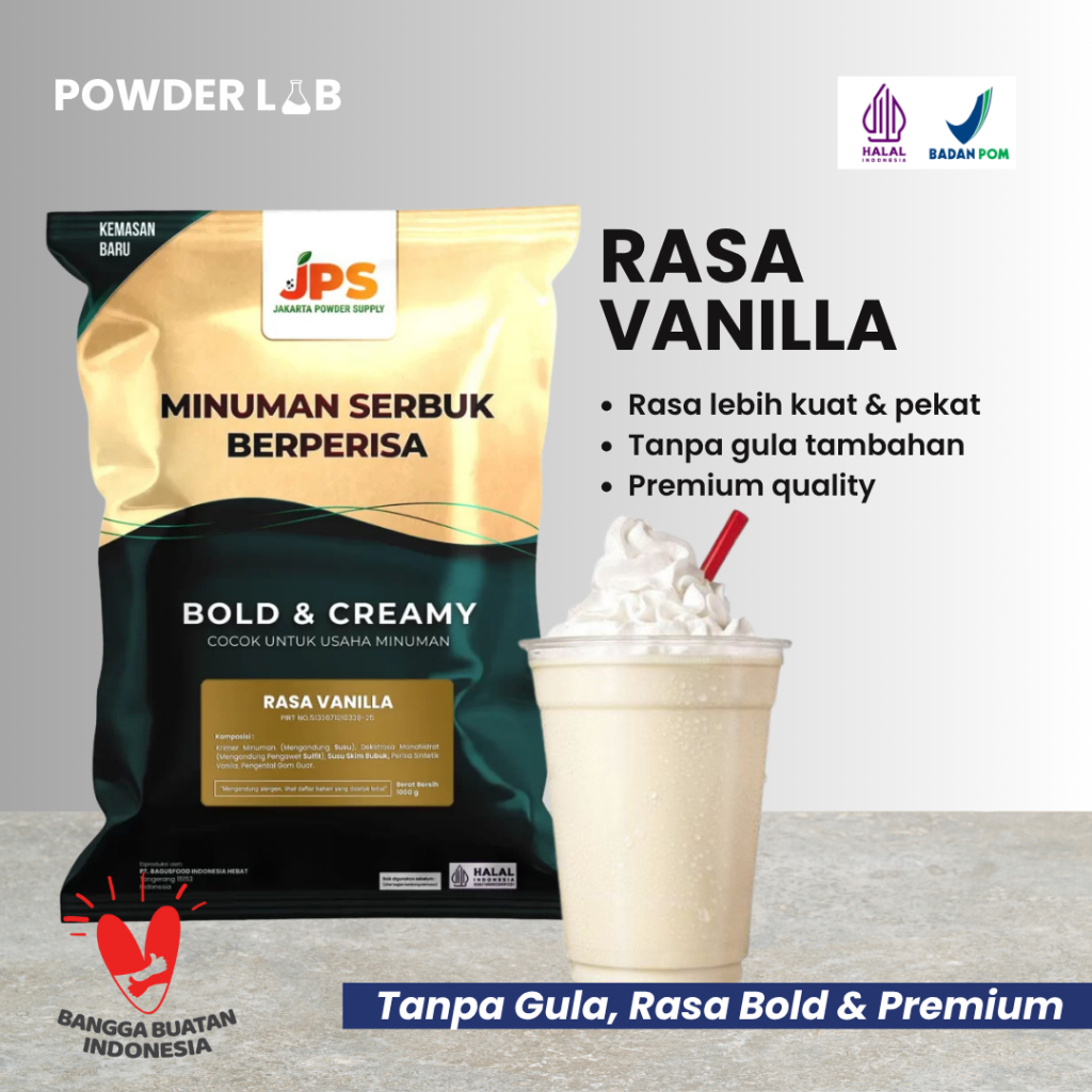 

Bubuk Minuman JPS Rasa Vanilla 1 KG - Powder Drink Premium Plain
