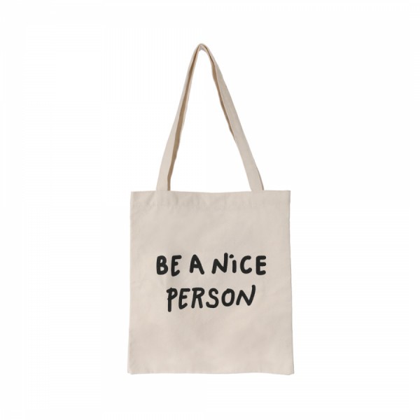 Miniso Black & White Shopping Bag Totebag / tas kanvas