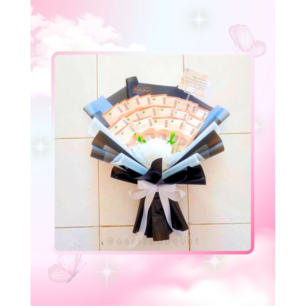 (READY STOCK) AERIS BOUQUET/MEDIUM MONEY BOUQUET 5000 (5 - 25 LEMBAR)/BUKET UANG 5000/BUKET MURAH/WI