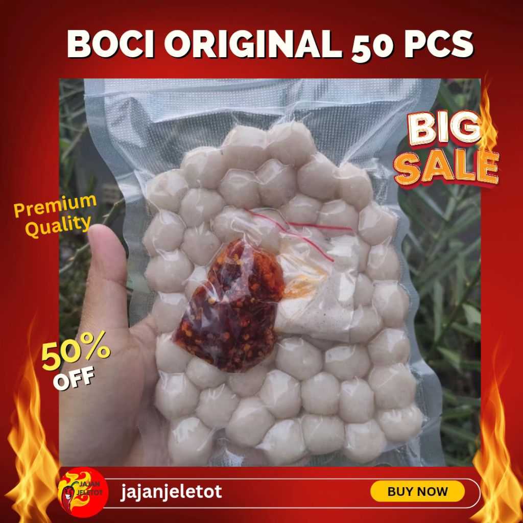 

PENTOL BOCI ISI 50 FREE CHILI OIL DAN BUMBU JAJANJELETOT