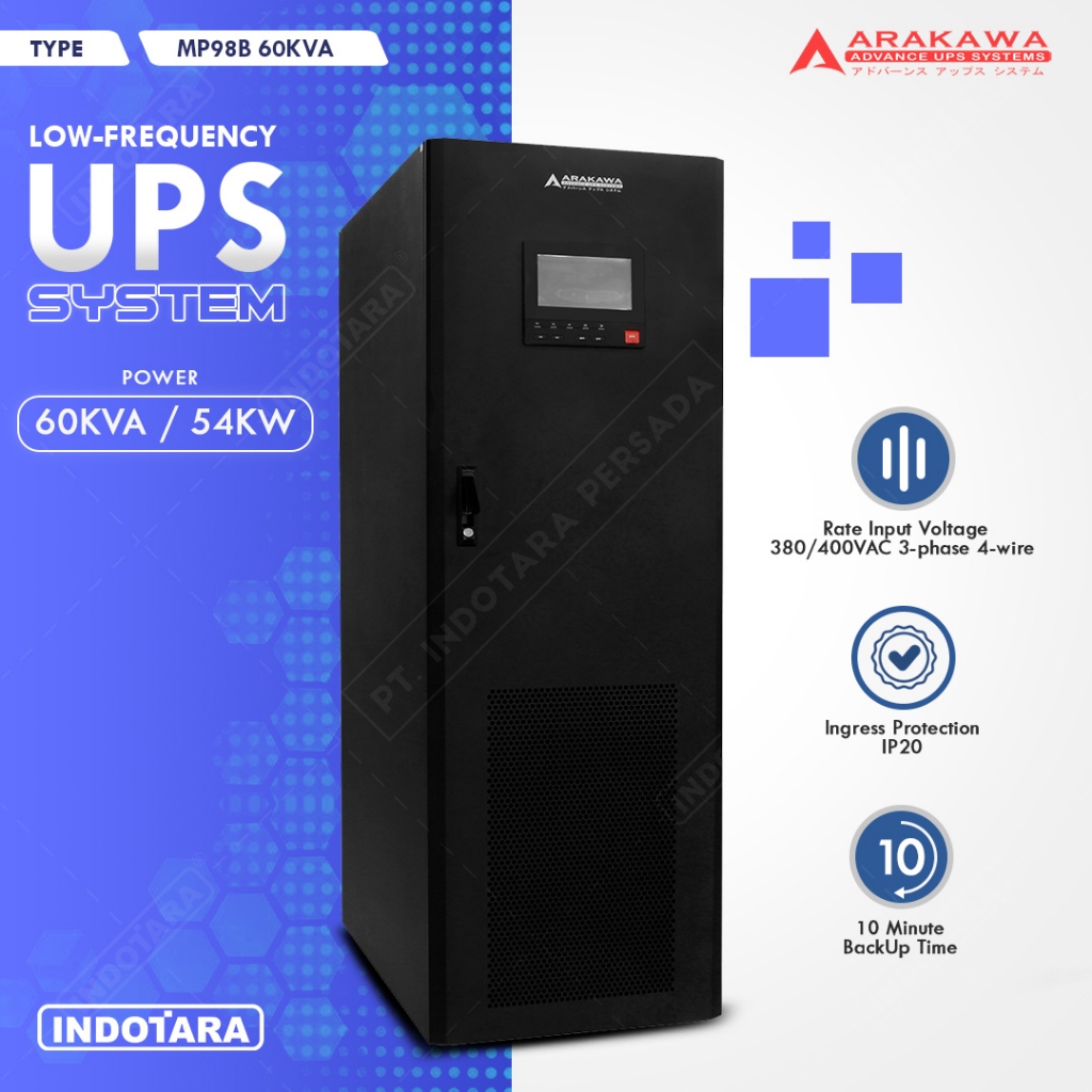 UPS Online 60KVA / Arakawa Online UPS 3 Phase - 10 Minute Backup With Toore Battery