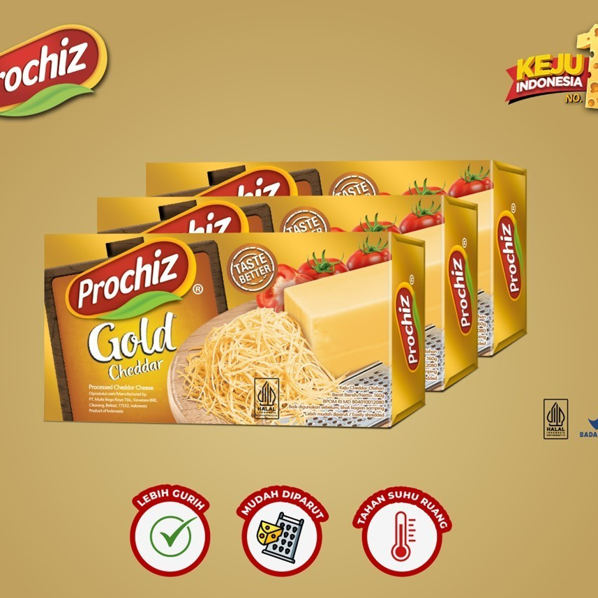 

PROCHIZ GOLD 160gr / Keju Cheddar Gold