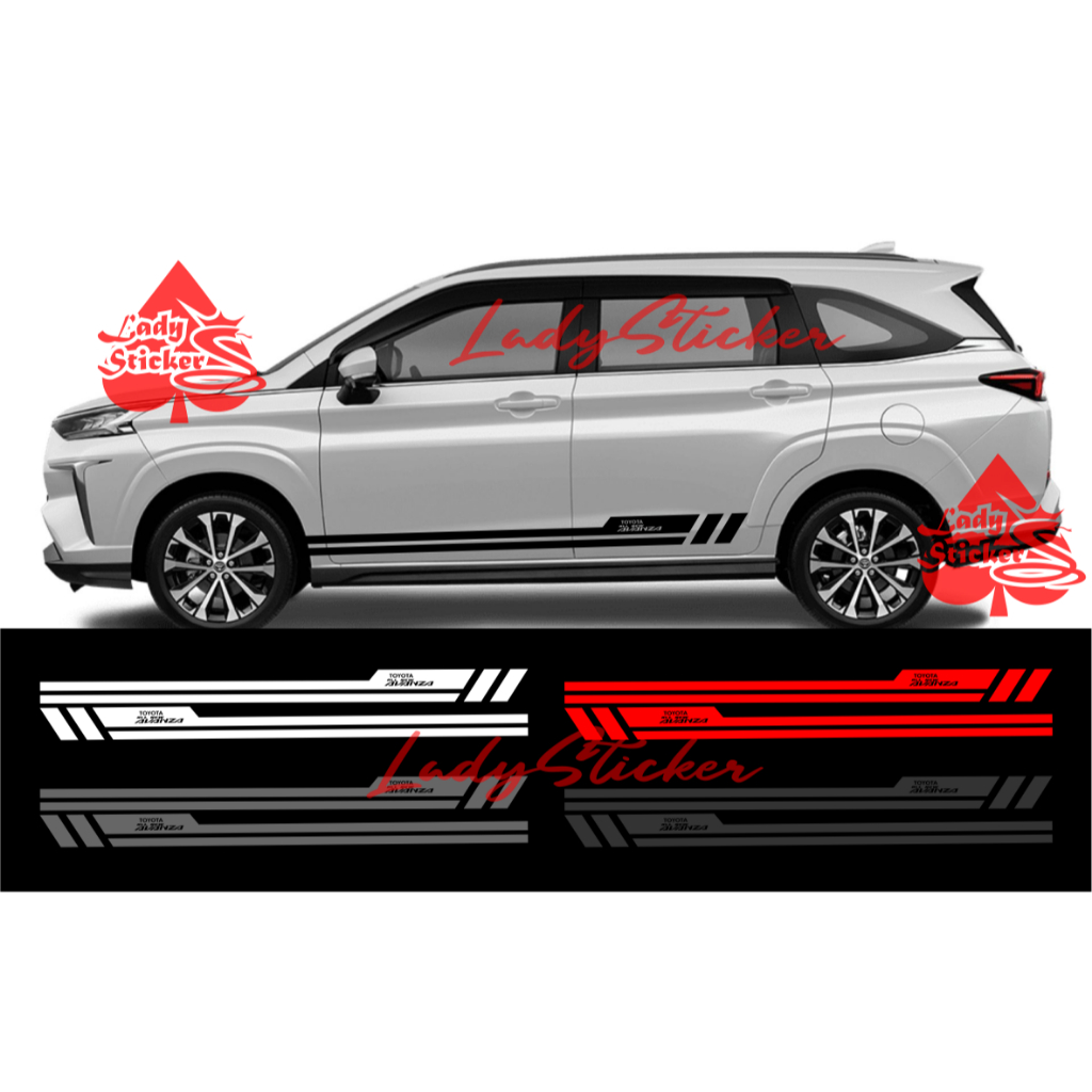 Cutting sticker mobil all new avanza sticker stiker mobil toyota all new avanza