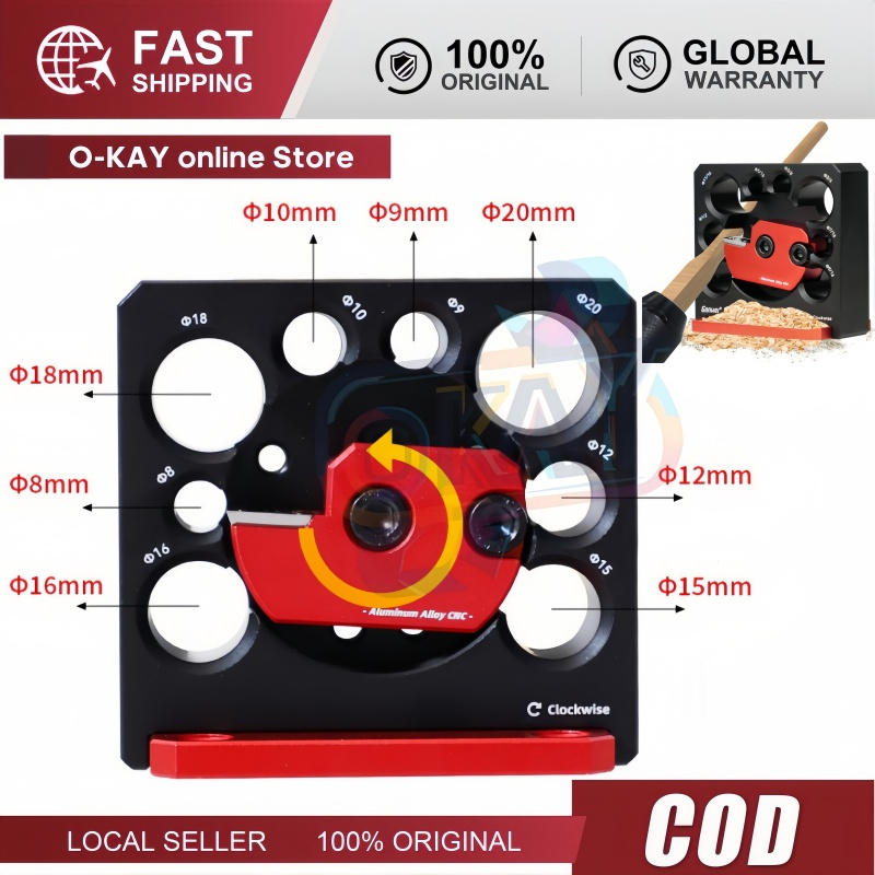 Set Pahat Dowel 8–20mm – Jig Kayu & Pahat Karbida untuk Mesin Pahat Listrik