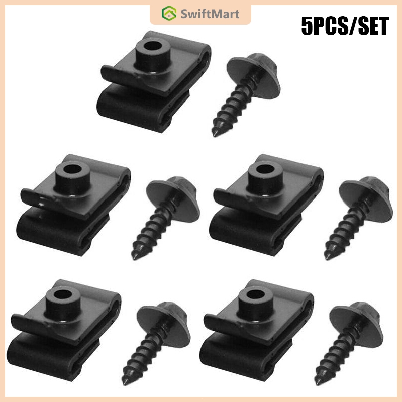 5Pcs/Set Klip Bemper Mobil Dan Baut Digunakan / Sekrup Klip Kancing Bemper Fender Apron Mobil Univer