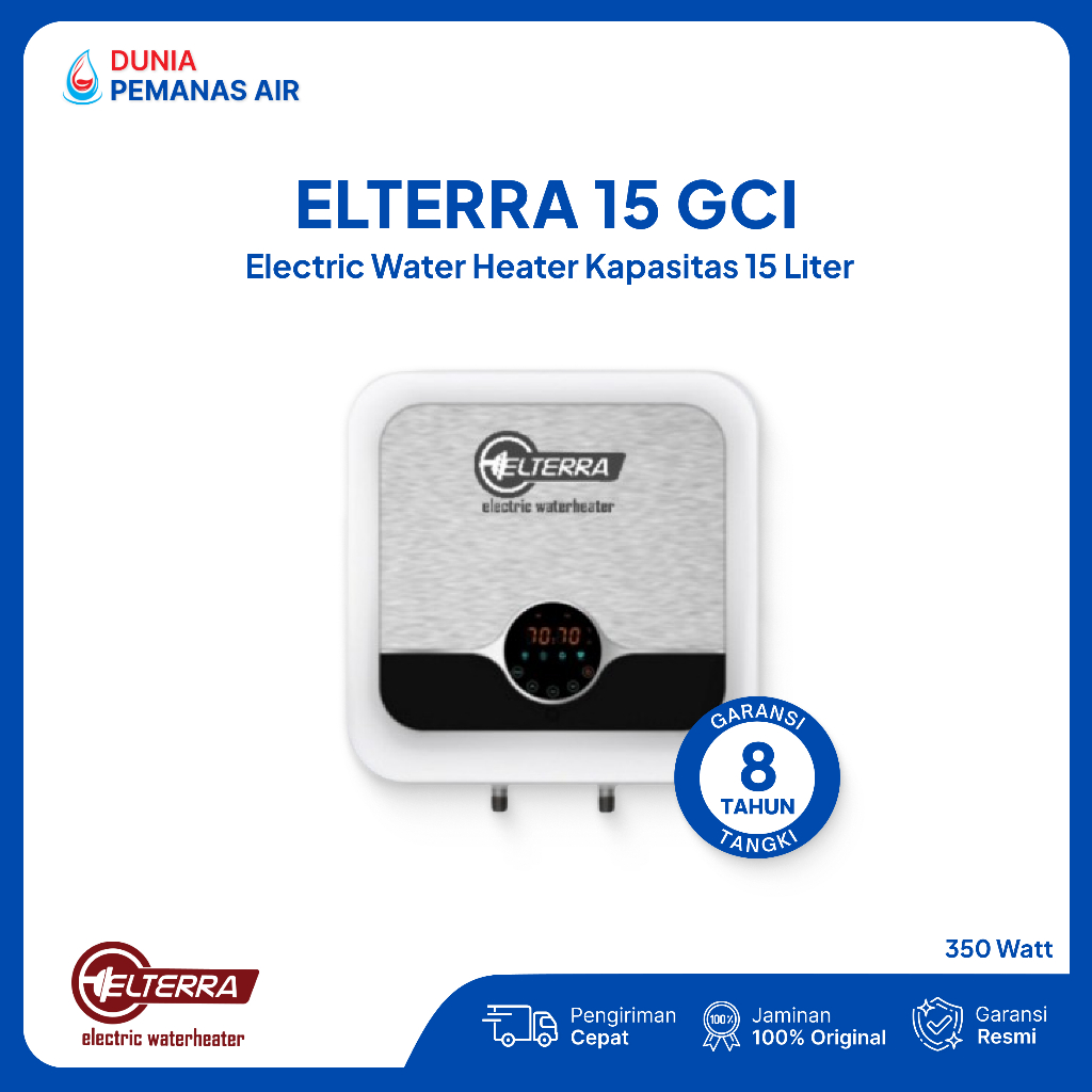 Water Heater Listrik Elterra 15 GCI  |  Pemanas Air Listrik Elterra 15 GCI