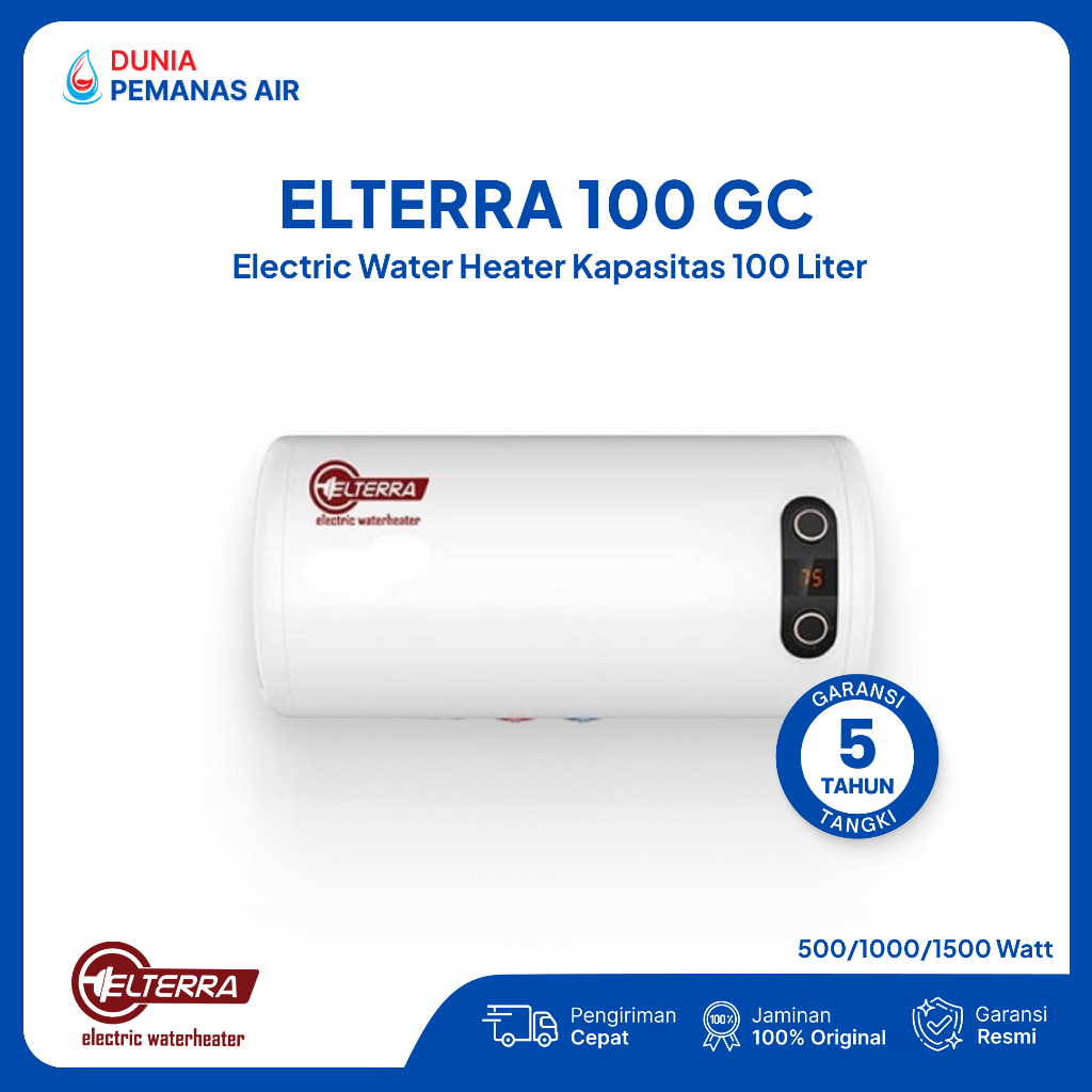 Water Heater Listrik Elterra 100 GC  |  Pemanas Air Listrik Elterra 100 GC