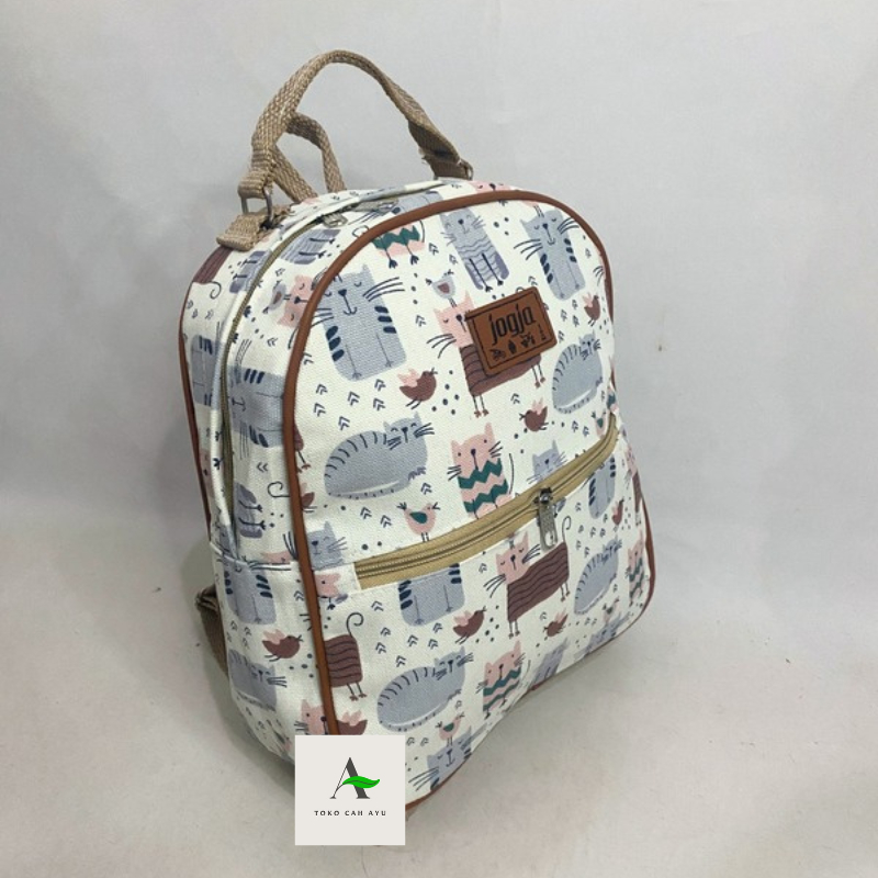 TOKO CAH AYU/TAS RANSEL BAHAN KANVAS/TAS SEKOLAH/TAS WANITA JOGJA
