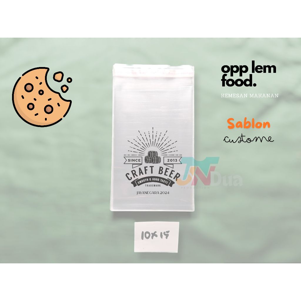 

Plastik Roti 10X12 30 micron sablon custome plastik OPP Lem