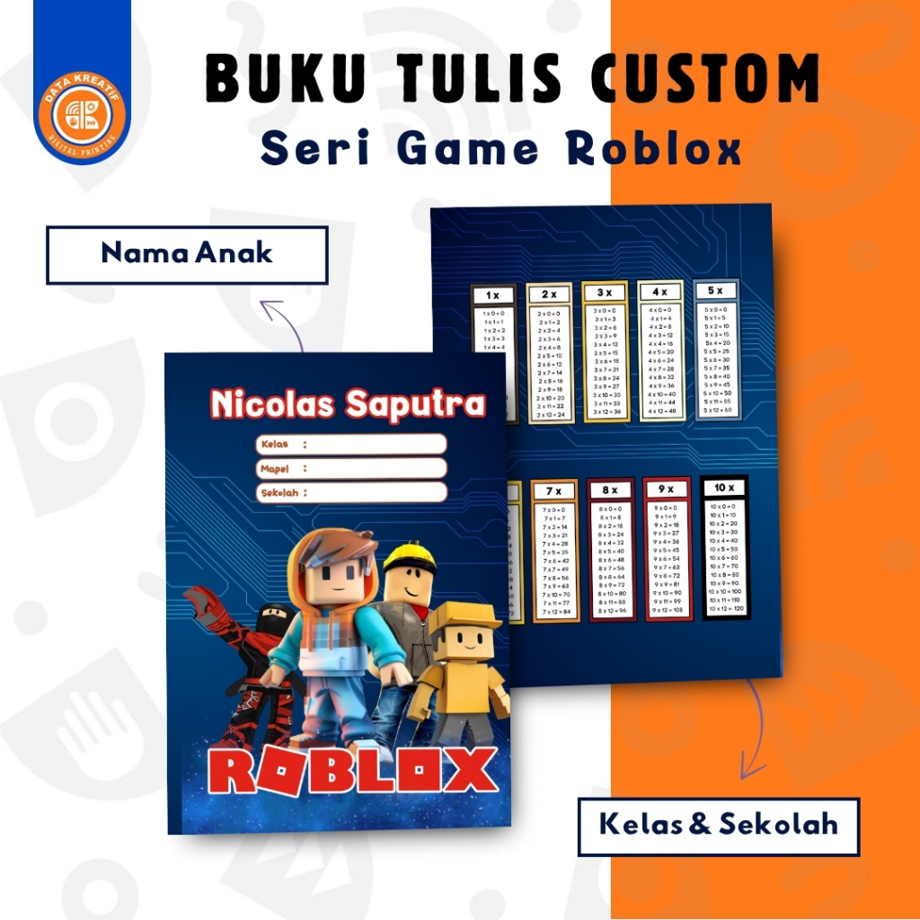 

(ISI 10) Buku Tulis Custom Seri Game Roblox/untuk anak sekolah