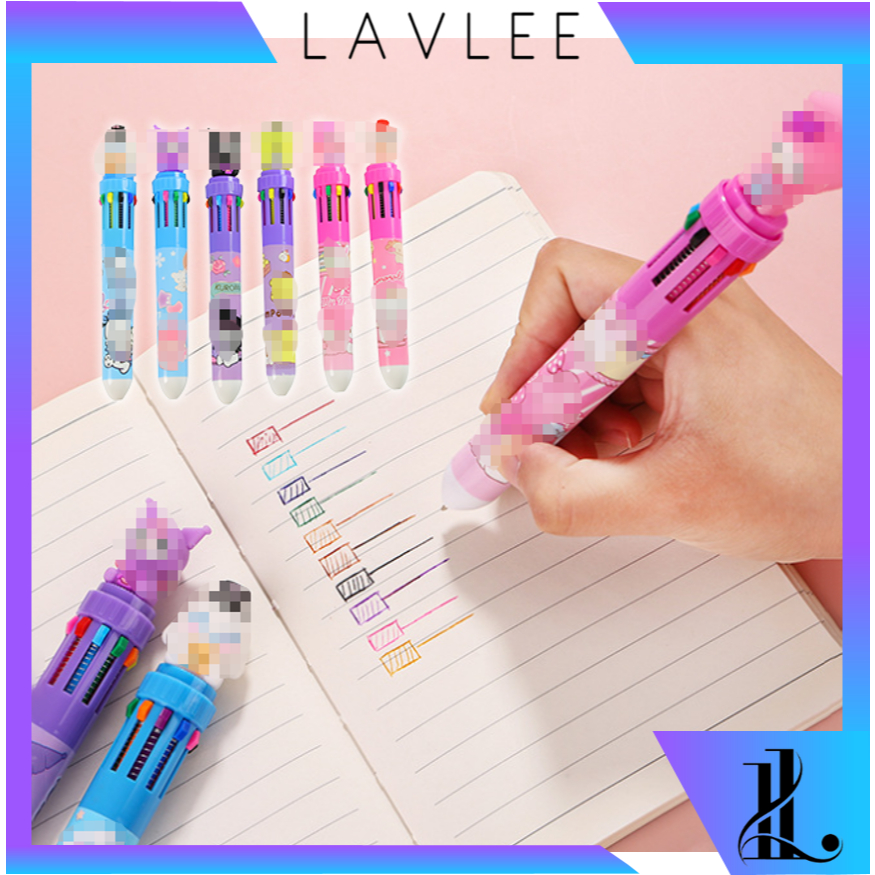 

LAVLEE - S5685 Pena Gel 10 Warna / Bulpen Gel Motif / Pulpen Gel Mekanik 10 Warna / Pena Ballpoint Sekolah Lucu