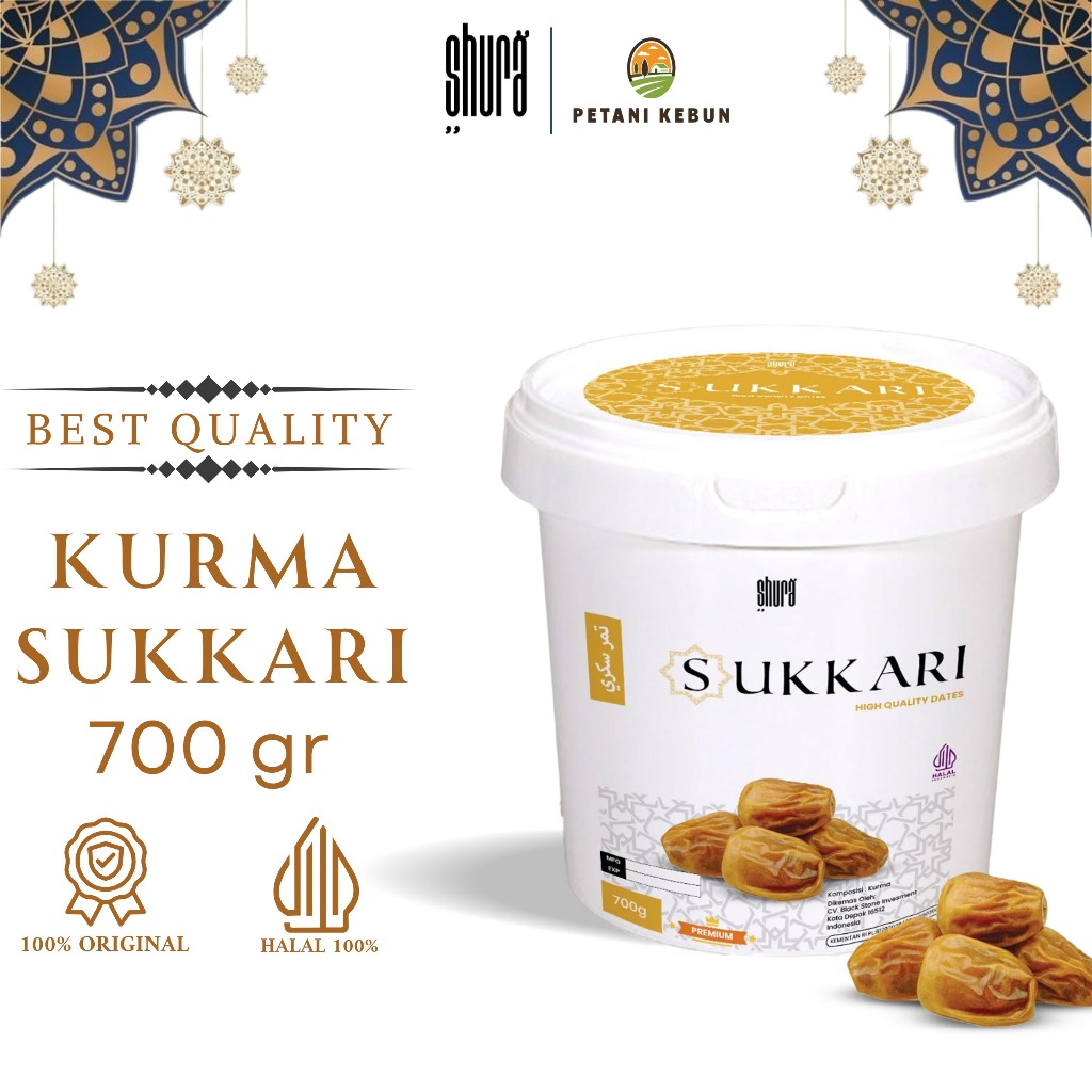 

Shura Kurma Sukari 700g Kemasan Ember Dates Premium Original High Quality