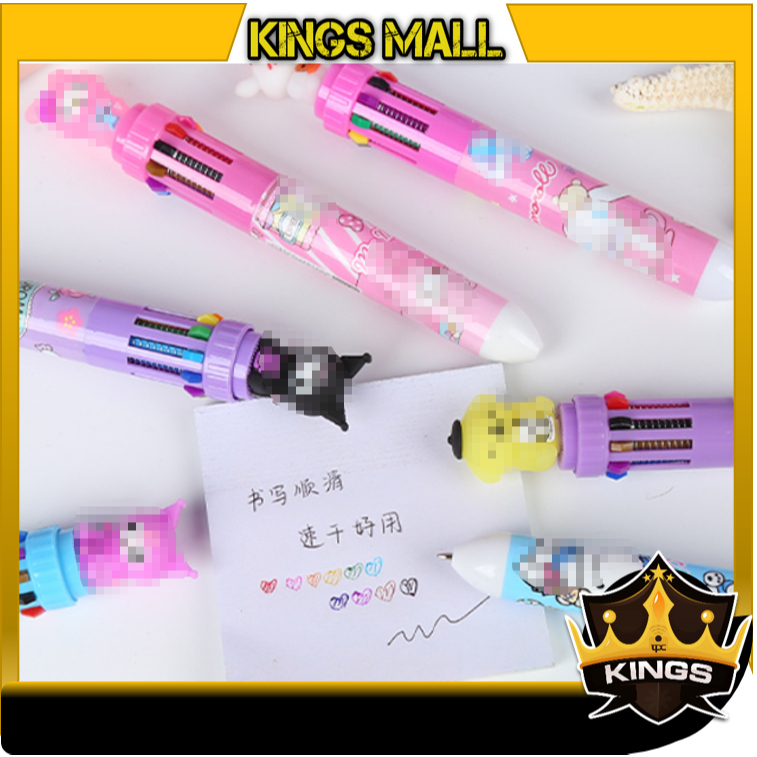

KINGs - S5685 Pena Gel 10 Warna / Pulpen Gel Mekanik 10 Warna / Bulpen Gel Motif / Pena Ballpoint Sekolah Lucu