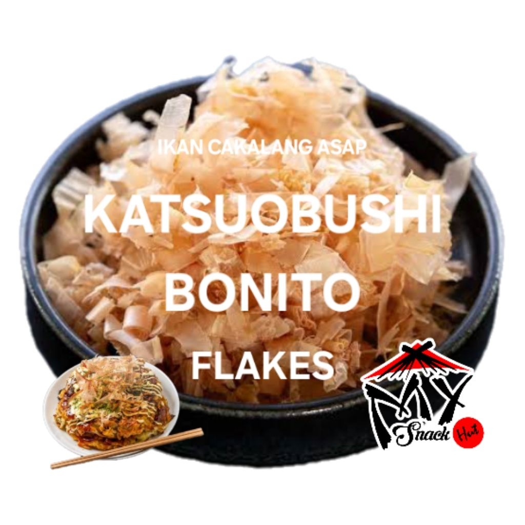

KATSUOBUSHI 100GR IKAN CAKALANG ASAP PARUT SHAVED DASHI SOUP SOP SUP UMAMI TOPPING SNACK JEPANG HALAL