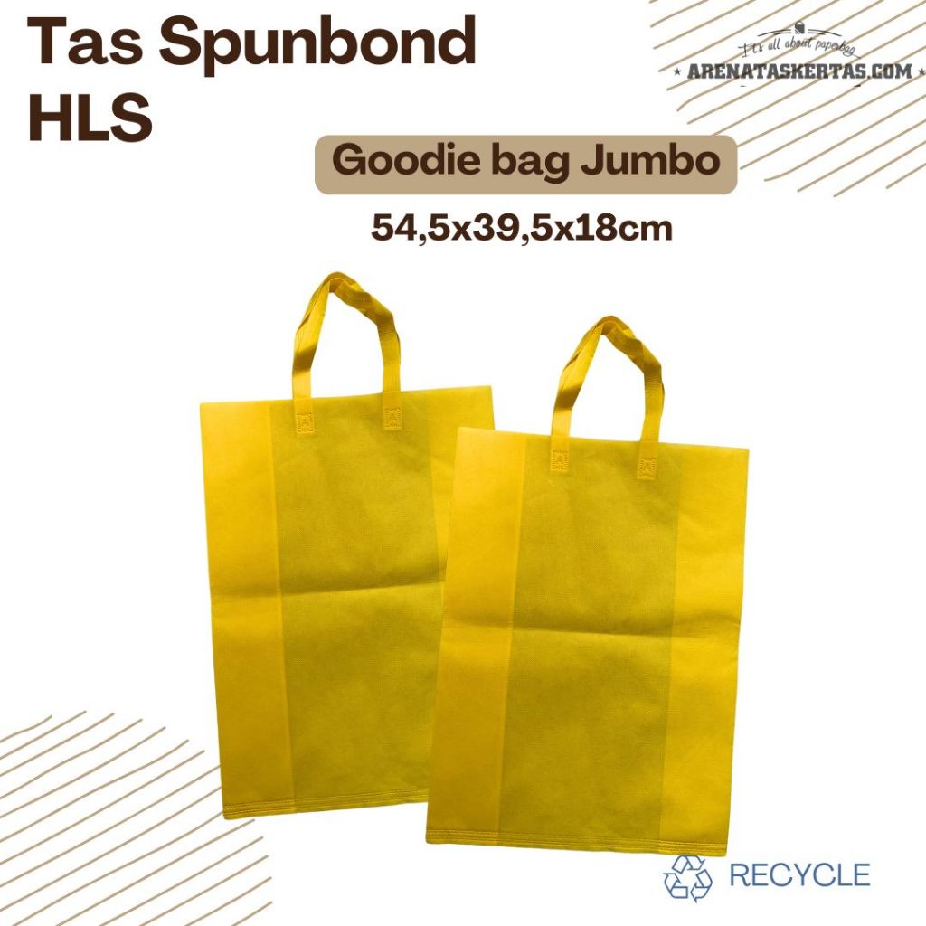

Tas Belanja Jumbo Spunbond Handle Lipat Samping Tas Goodiebag Hampers Laken Laundry 54,5x39,5x18cm