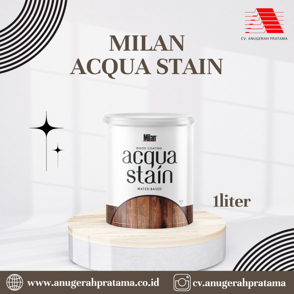 

Cat Kayu Waterbased Milan Acqua Stain- 1liter