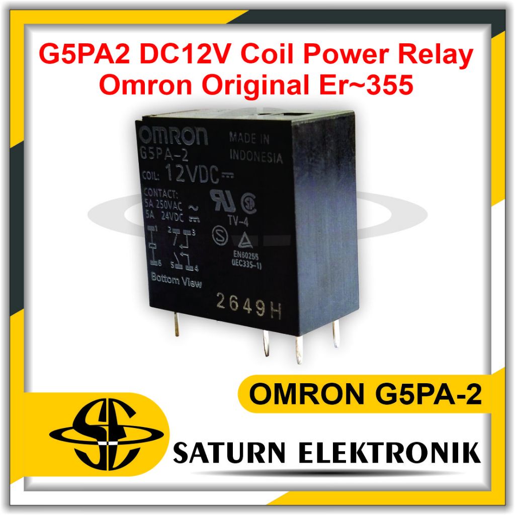 Power Relay 12V 5A 6Pin OMRON G5PA-2