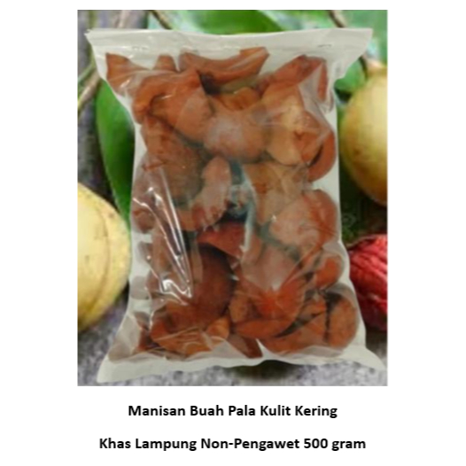 

Manisan Buah Pala Kulit Kering Khas Lampung Non-Pengawet 500 gram