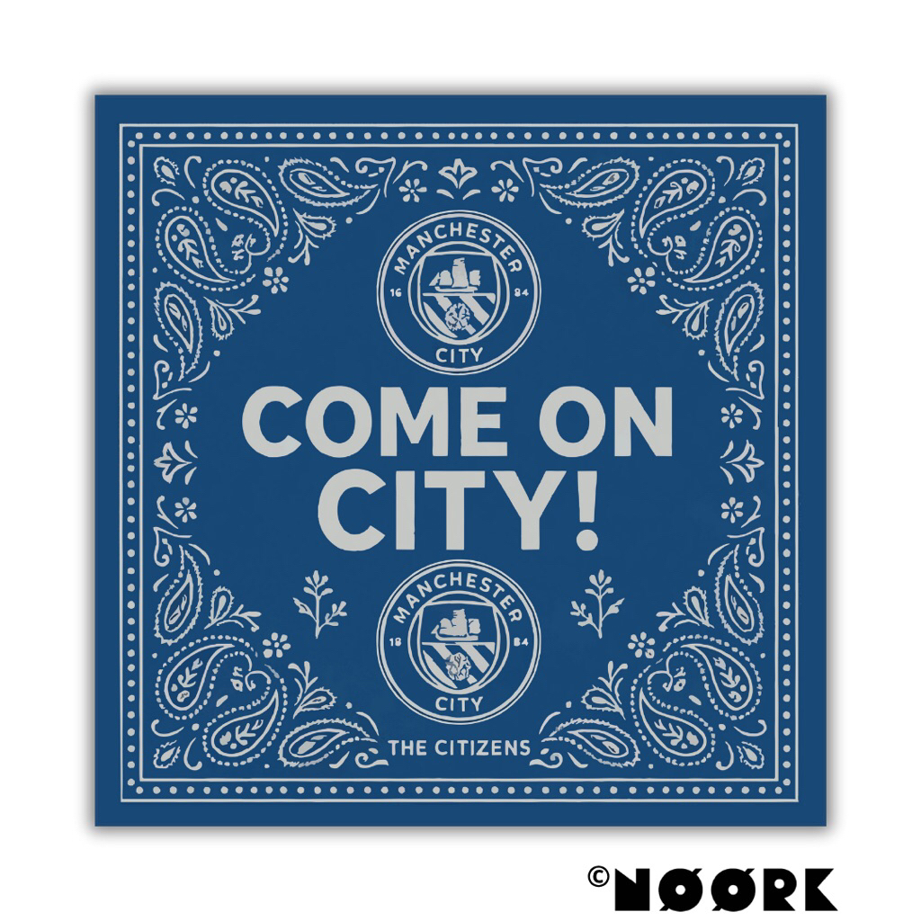 NOOX - Slayer Bandana Syal Scarf Mask Premium Motif Klub Sepakbola Manchester City