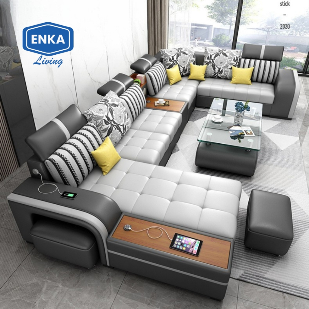 Kursi Sofa Model U Ruang Tamu Minimalis Elegant Terbaru