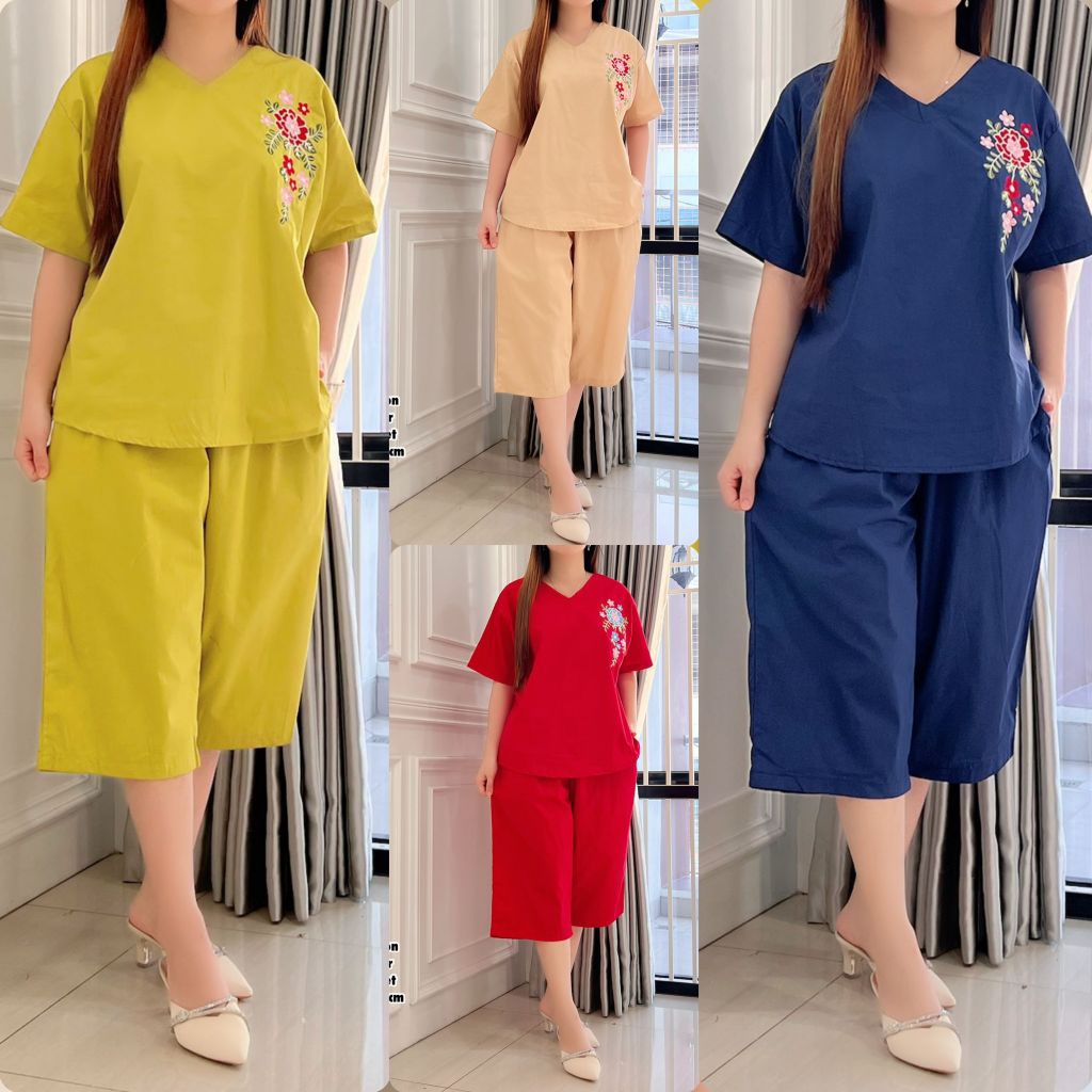 Setelan ST5744 Stelan Cotton Motif Bordir - GO