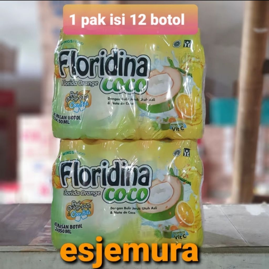 

Floridina Orange & Floridina Coco minuman rasa jeruk kemasan botol per pak