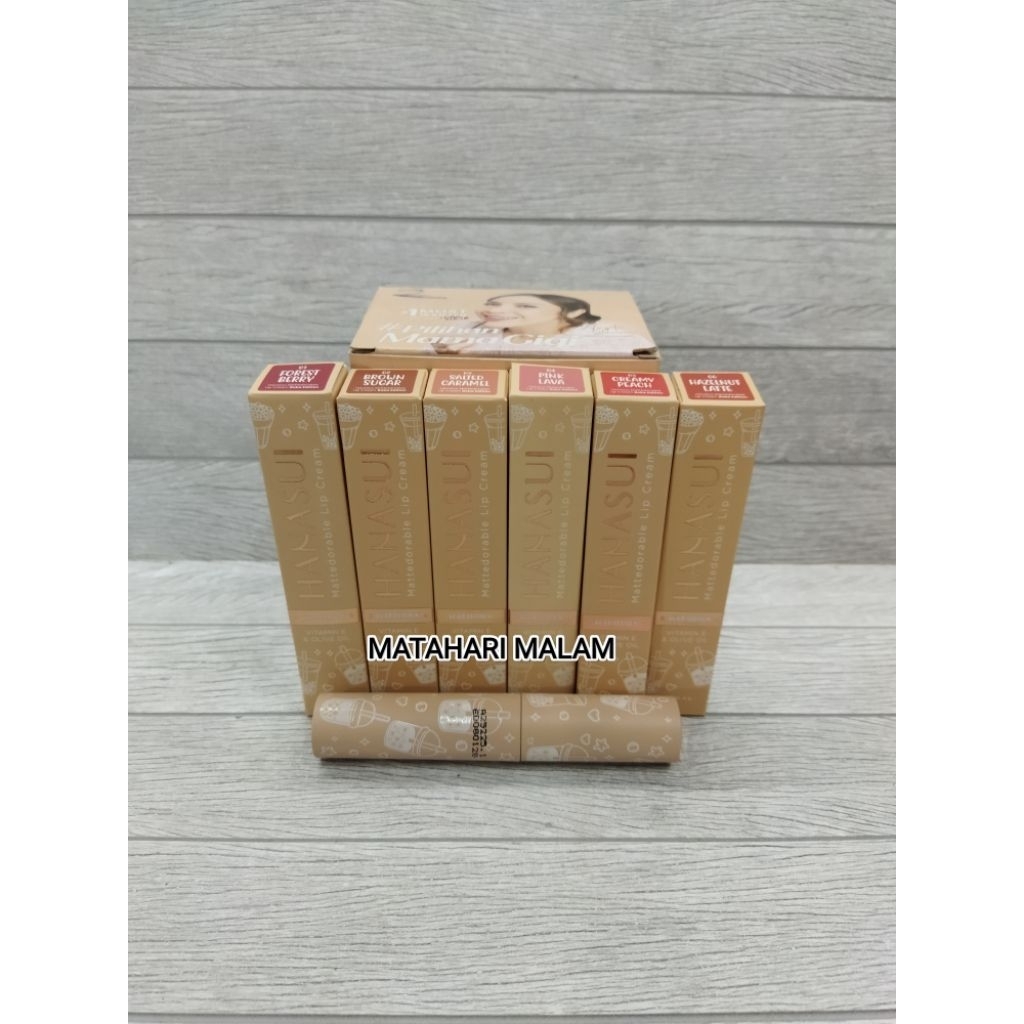 LIPCREAM HANASUI BOBA MIX [ 1 BOX / 1 LUSIN / 12 PCS ]