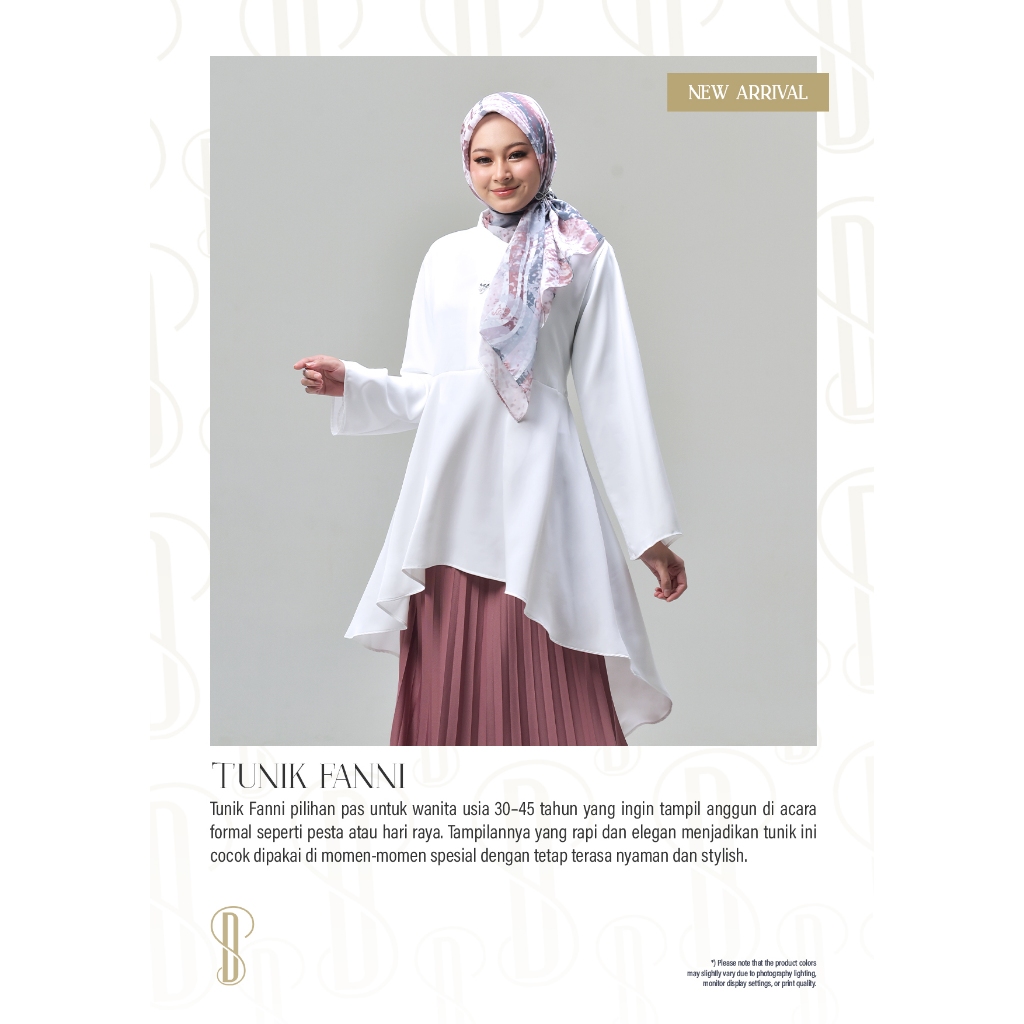Tunik Fanni | Tunik Dewasa | Blouse | Tunik Wanita | Atasan Wanita | Atasa Rabbani |  Tunik | Blouse