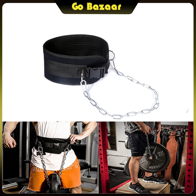 Premium Pull Up Belt / Memuat Gym Sertakan Rantai Besi Sabuk Beban Pull Up Gym & Fitness Sabuk Pull 