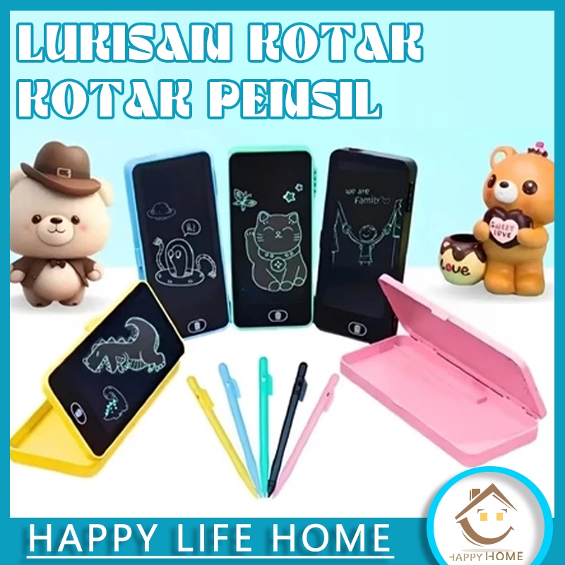 

Kotak Pensil Papan Tulis LCD Drawing Pad Kalkulator / Kotak Pensil Papan Coret Kreatif Anak Dengan Digital Pad