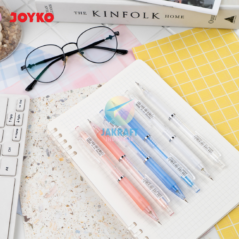 

(1 Pcs) Pensil Mekanik 2B Premium JOYKO MP-65 Clear Pastel Color 0.5 mm Retractable Mechanical Pencil