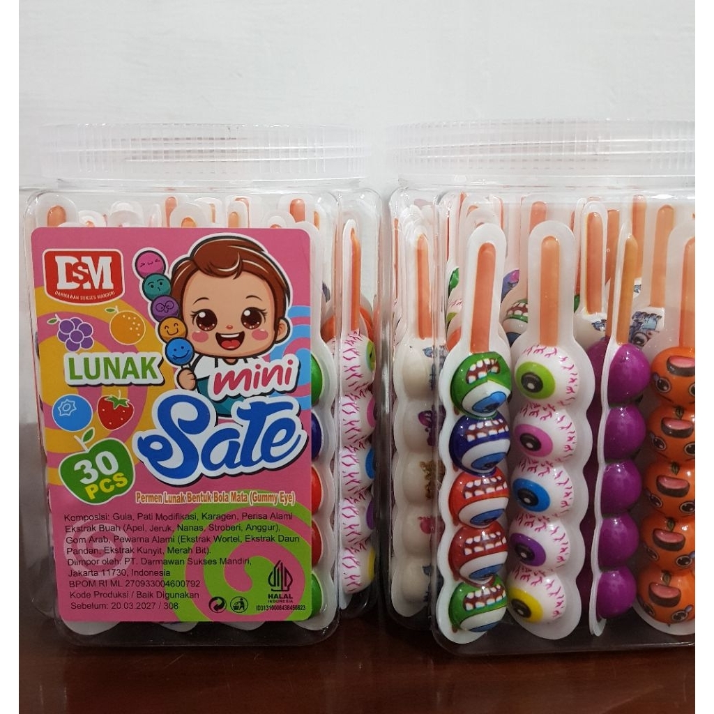 

Permen Lunak mini sate Permen Lunak bola mata Gummy eye