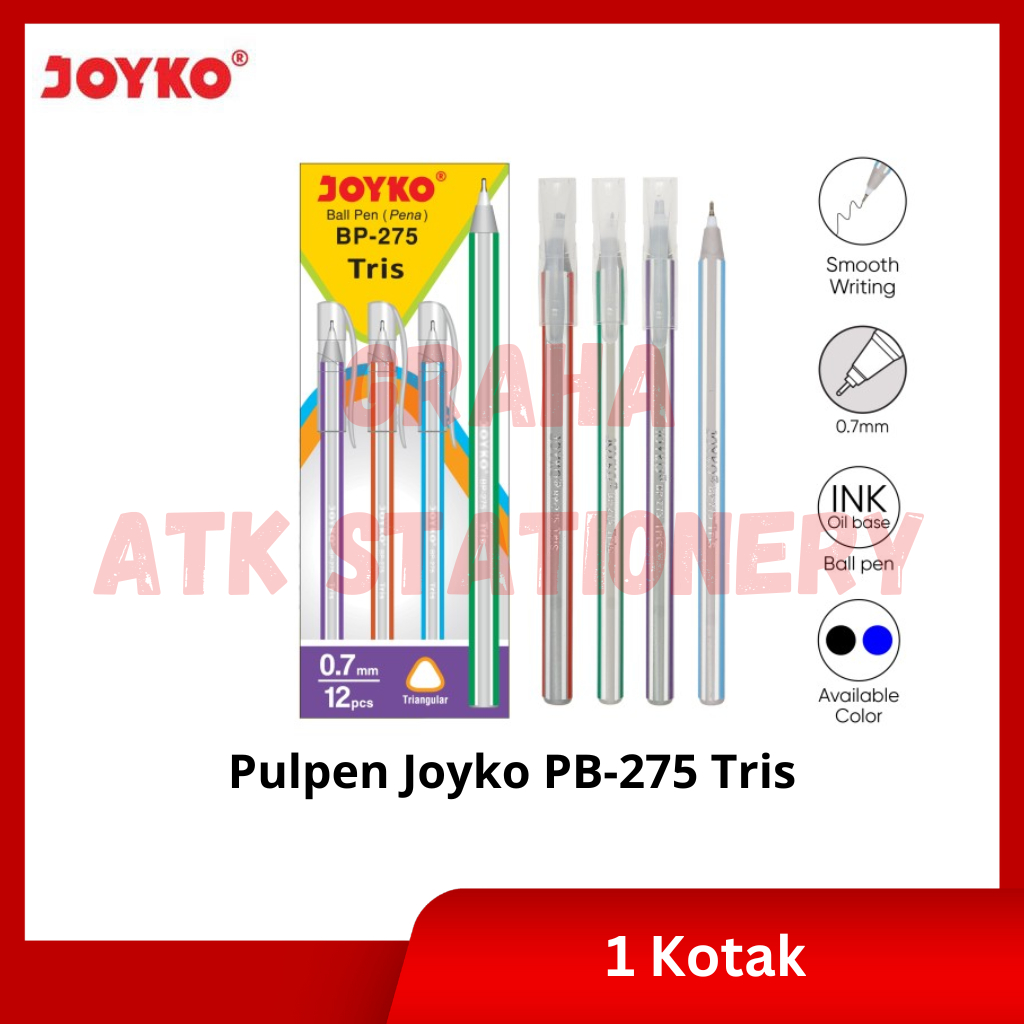 

[1 Kotak] Pulpen Joyko BP-275 Triz / Ball Pen / Pena 0.7mm Joyko BP-275 Triz