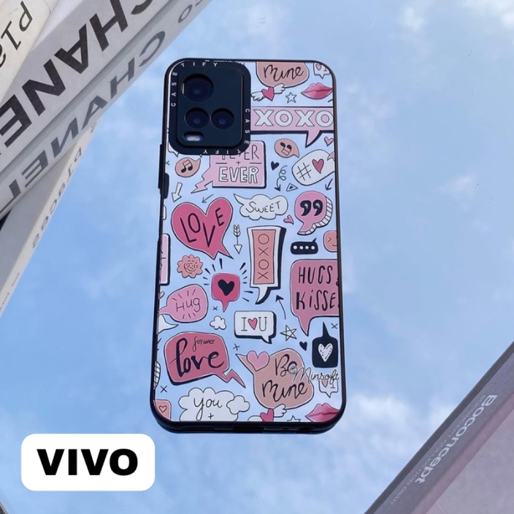 CASETIFY MIRROR PINK CASETIFY XOXO PINKY TYPE VIVO Y21S Y33S Y91 Y93 Y95 Y91C Y1S Y16 Y15S Y12 Y15 Y