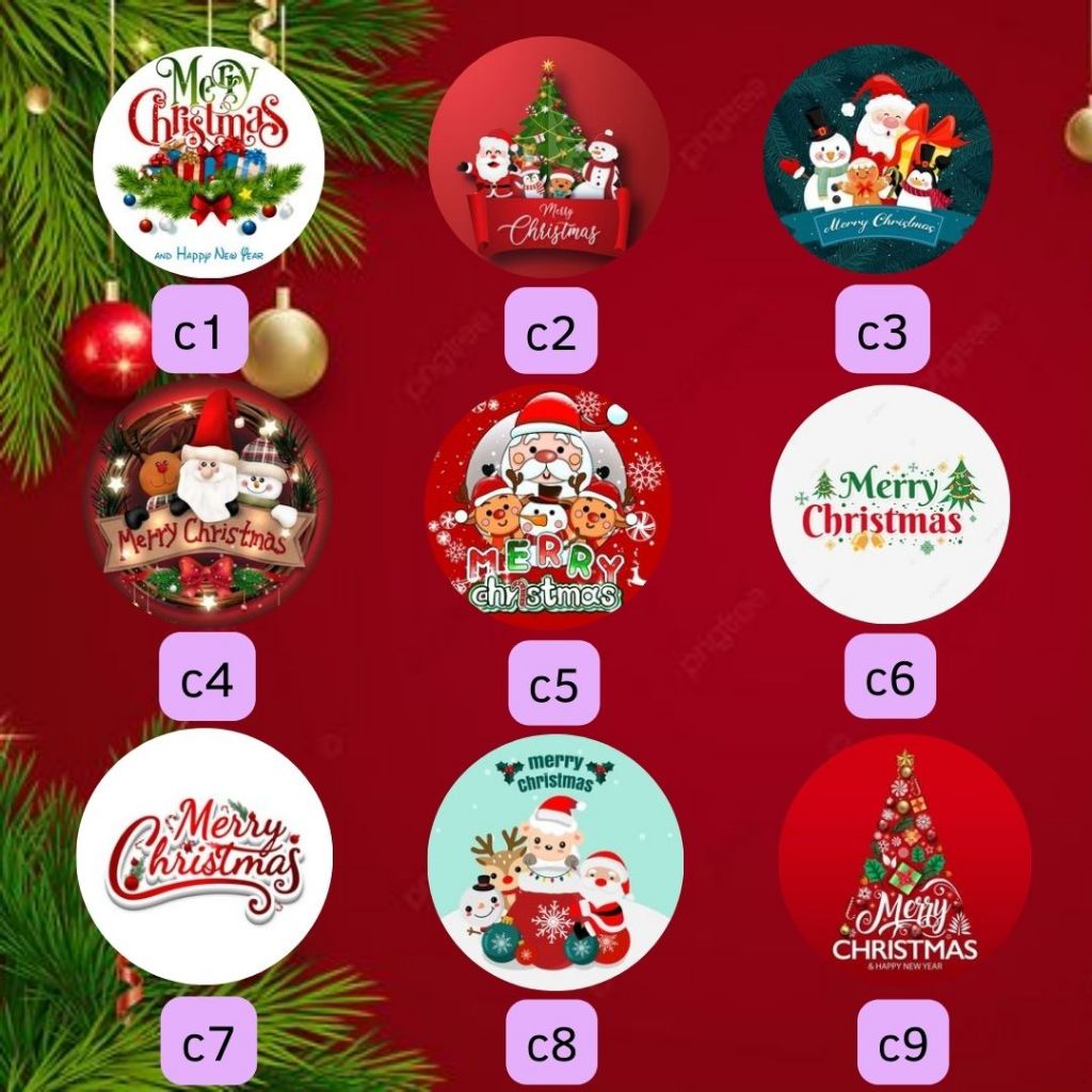

STIKER TOPLES NATAL CHRISTMAS STIKER KUE KERING XMAS