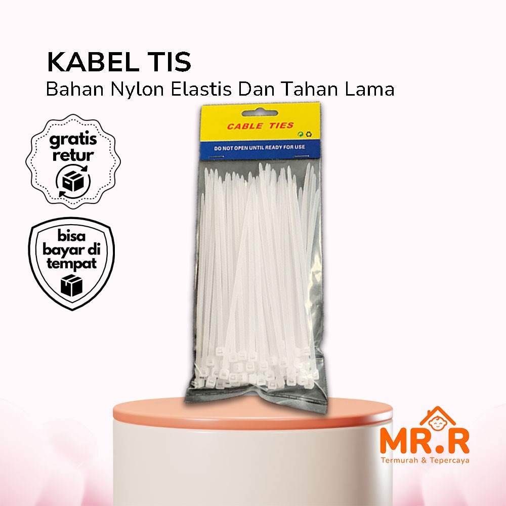 

Ties Nylon Serbaguna Berkualitas Elastis, Tahan Lama, Dan Anti Slip Zip Tie Nylon 15cm Kabel Ties Serbaguna