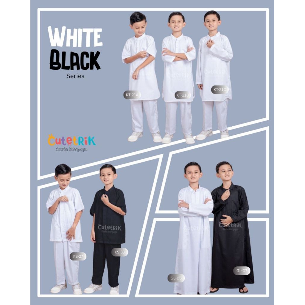 Baju Koko / Gamis Koko / Gamis laki-laki/ Koko setelan putih anak dan remaja terbaru dari Cutetrik