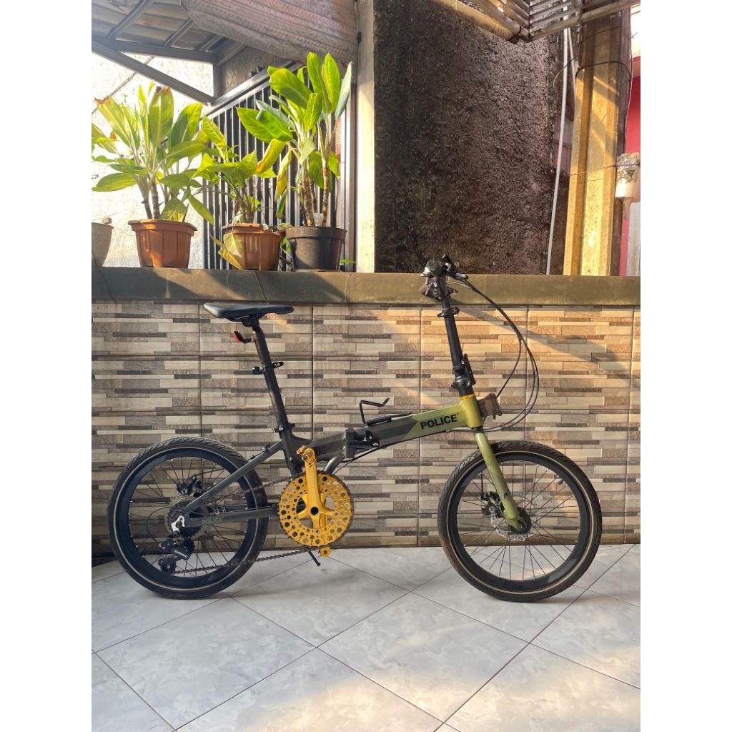 sepeda lipat police texas upgrade tipis"