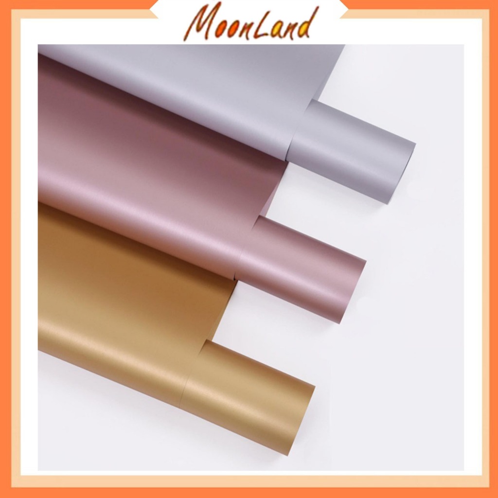 

20 Lembar Kertas Buket Bunga Warna Metalik Metal Film Flower Wrapping Paper KB6103