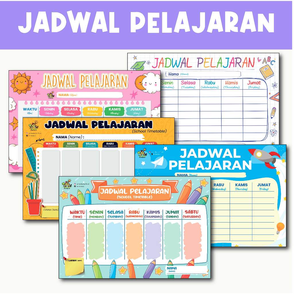 

Jadwal Pelajaran Sekolah School Timetable Wipe and Clean Dekorasi Hiasan Pajangan Dinding Alat Peraga Kelas, Sekolah, Perpustaaan, Lomba Agustusan untuk SD SMP SMA