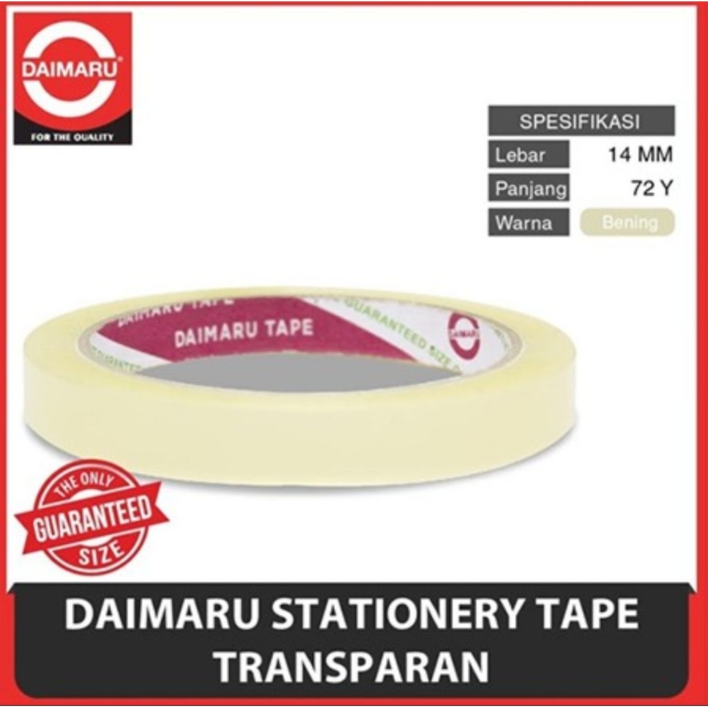 

[ATK] Daimaru Tape - Isolasi Bening | 12mm x 72 Y