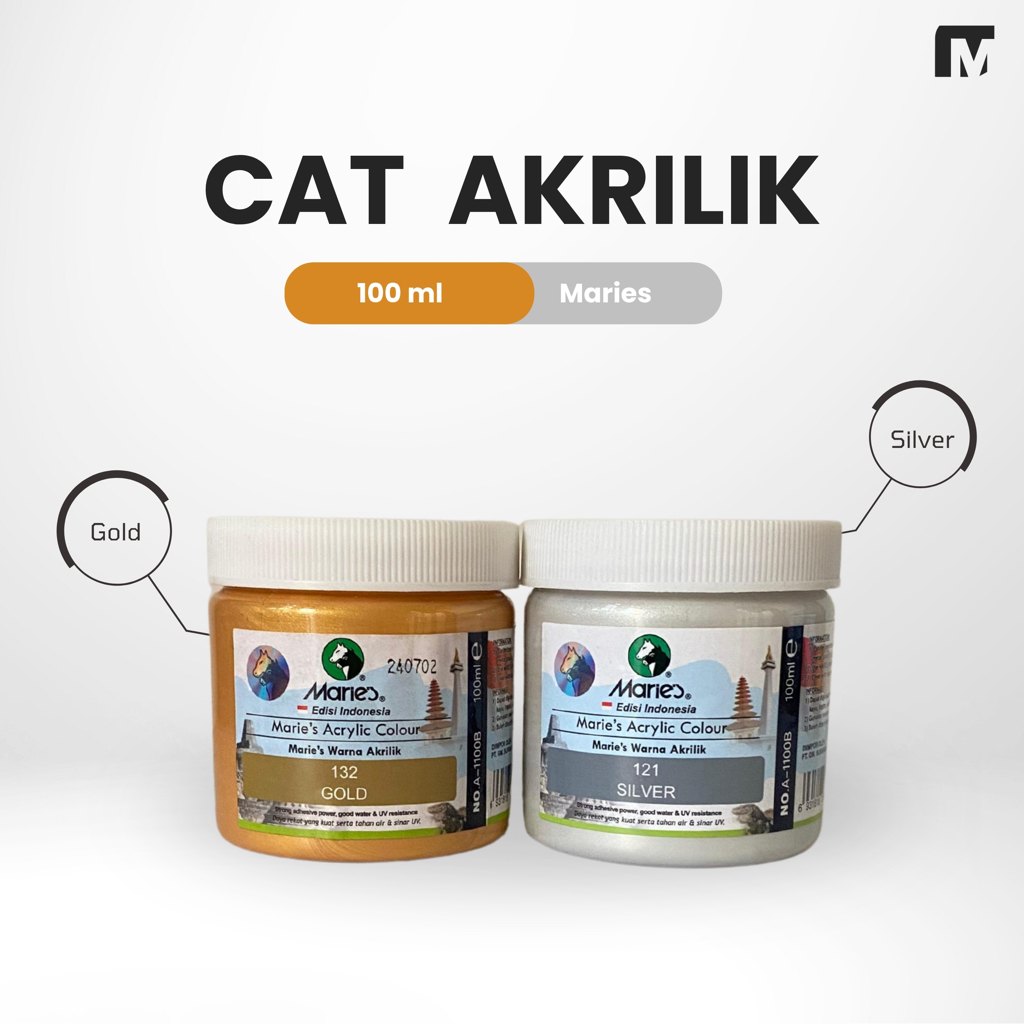 

Cat Acrylic Maries Gold and Silver Colour 100ML