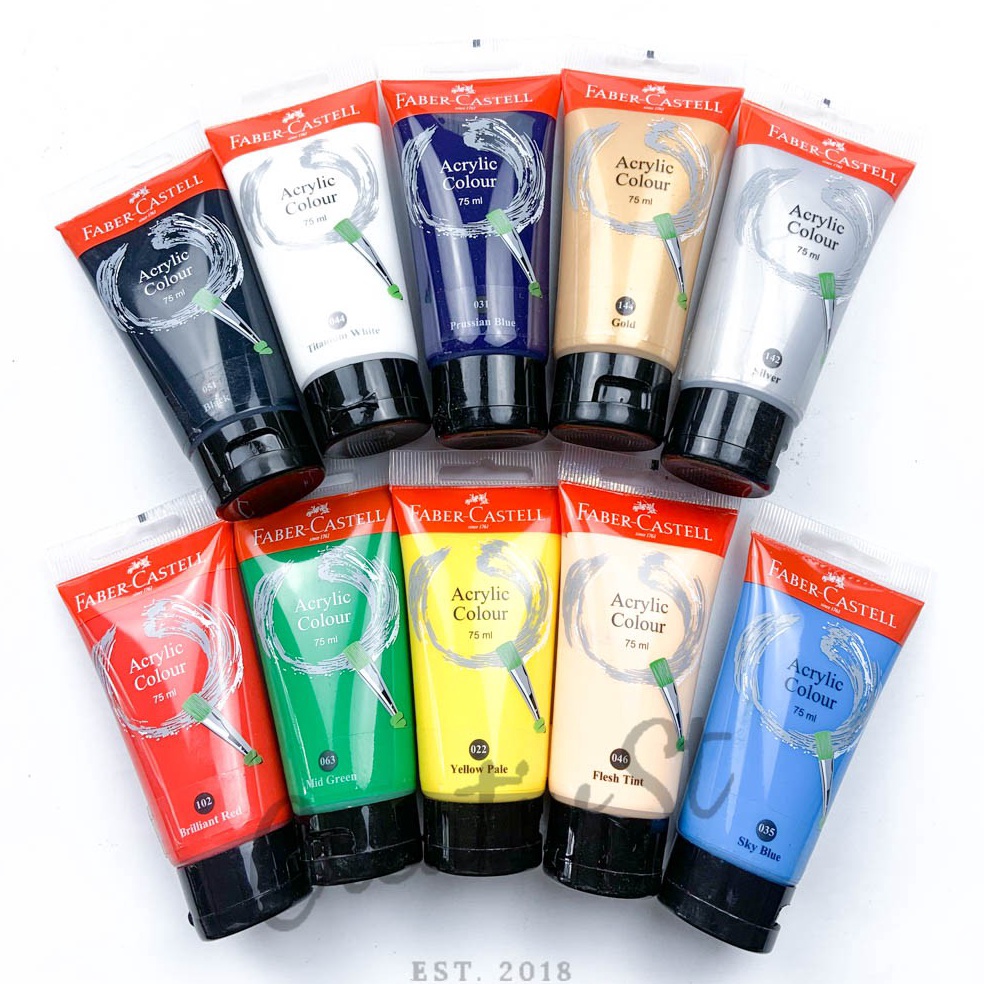 

KODE C64G FABER CASTELL Cat Acrylic Colour 75 Ml Satuan Cat Lukis Akrilik