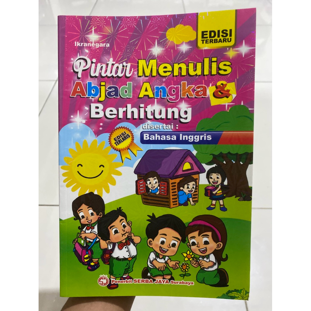 buku edukasi anak - pintar menulis abjad, angka & berhitung + bahasa inggris - SJ