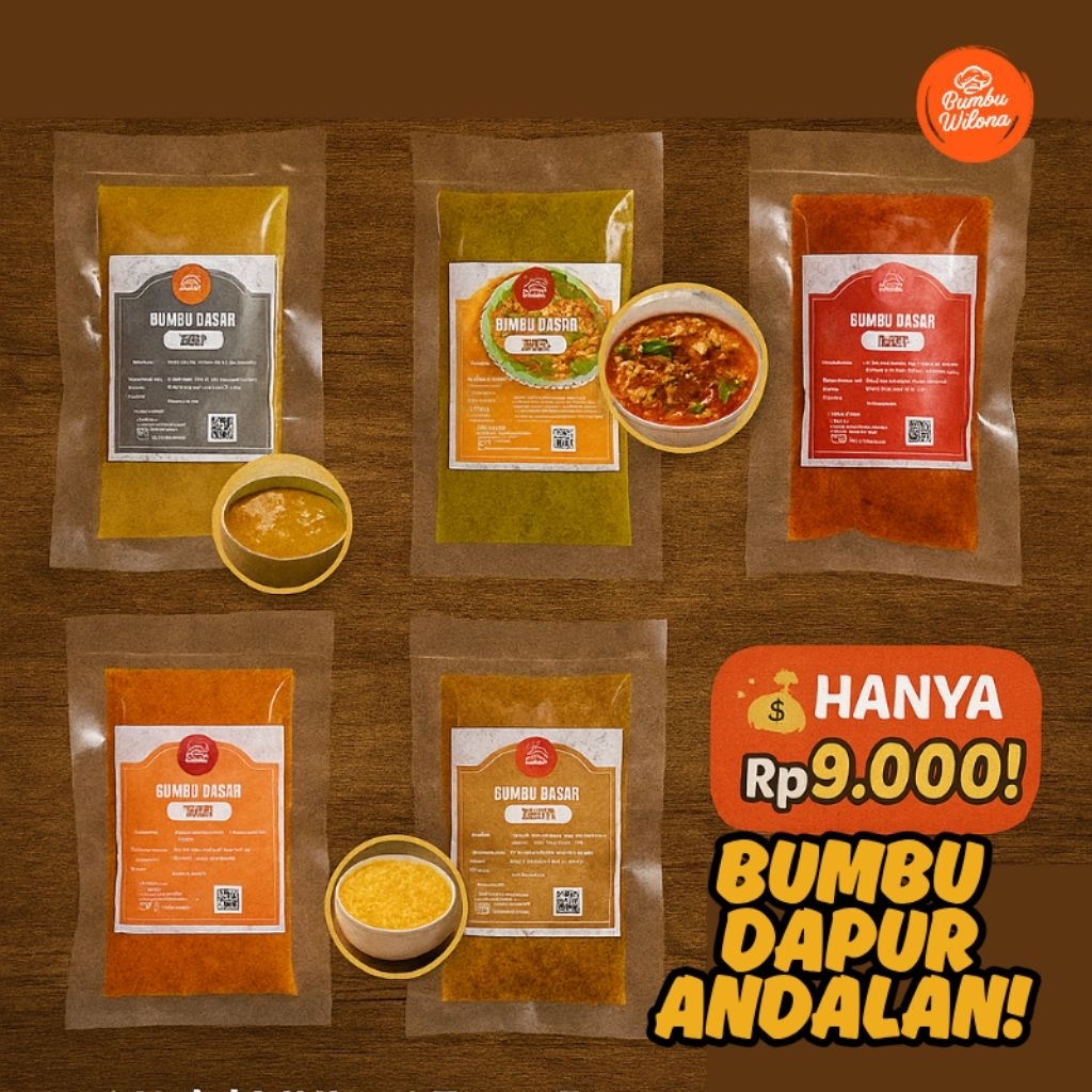 

[VARIAN] BUMBU DASAR MERAH | PUTIH | KUNING | TUMIS | OREN - BUMBU INSTAN PREMIUM BY BUMBU WILONA