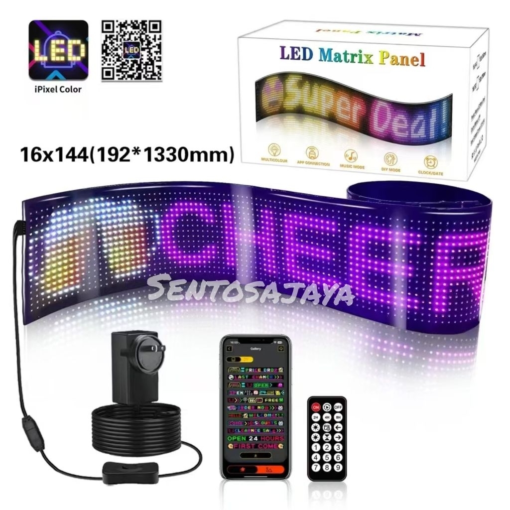 Led Matrix Flexible USB 5 Volt  Screen Display Pola Mata / Running Text Truk