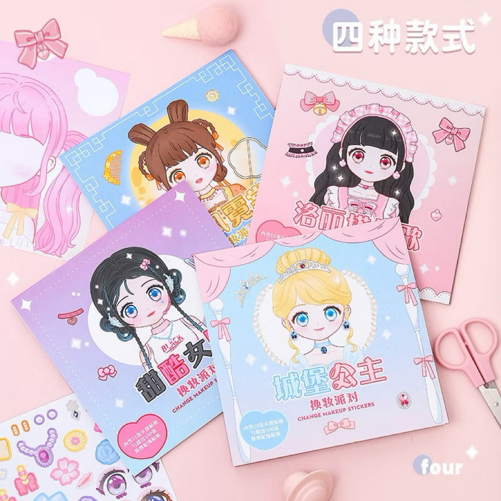 

Stiker Berdandan Make-Up Princess Style Stiker Diy Stiker Lucu Kartun Berdandan Anak Perempuan