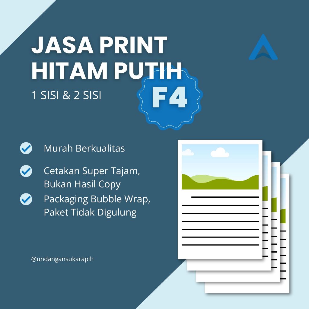 

Jasa Print Hitam Putih HVS 75gsm F4 - Murah Tajam dan Cetakan Rapih